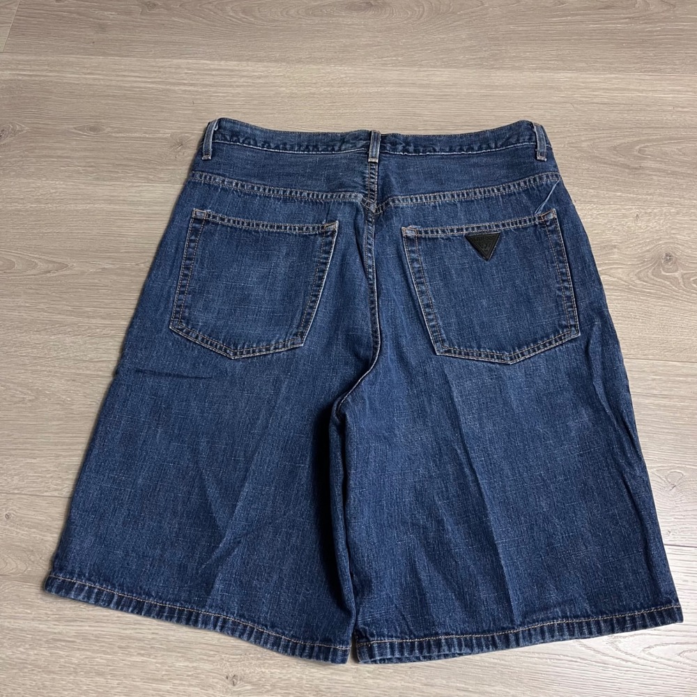 Vintage 90s GUESS JEANS Denim Shorts Blue Mens Size 34 Straight Leg‎ Classic Fit